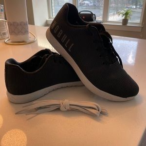 No Bull Trainers: Black Grey, size 10.5, w/ spare grey laces. Only worn once.